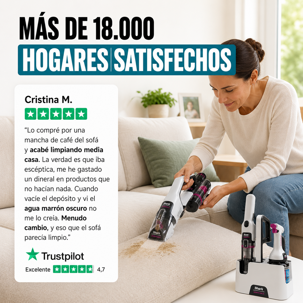 Shark StainForce – Elimina las manchas que ya dabas por perdidas