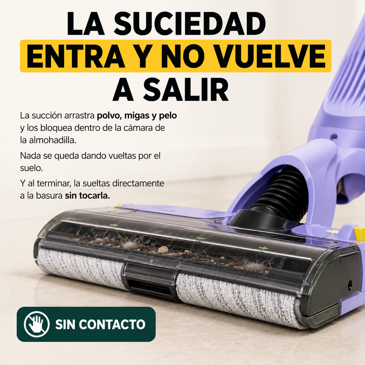 Shark VacMop 2 en 1 – Aspira y friega tu suelo en una sola pasada