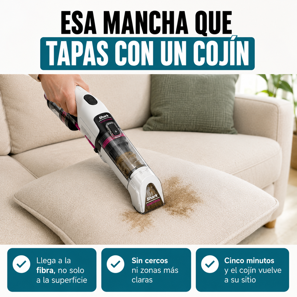 La mancha que llevas meses tapando con un cojín
