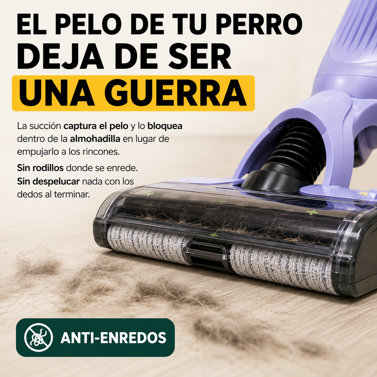 El pelo del perro sigue ahí. Lo mires cuando lo mires.