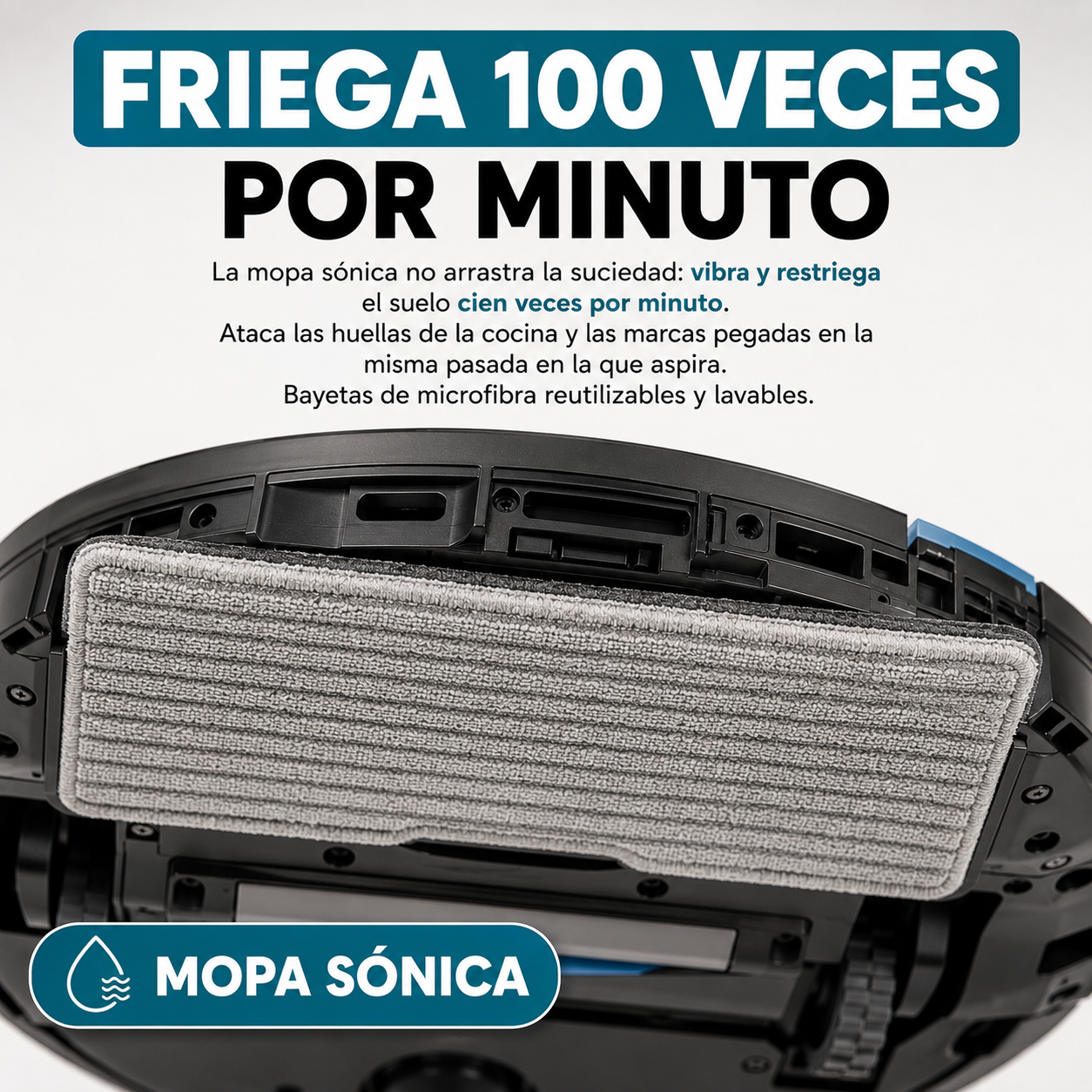 Aspira y friega a la vez, sin cubo y sin arrastrar la fregona