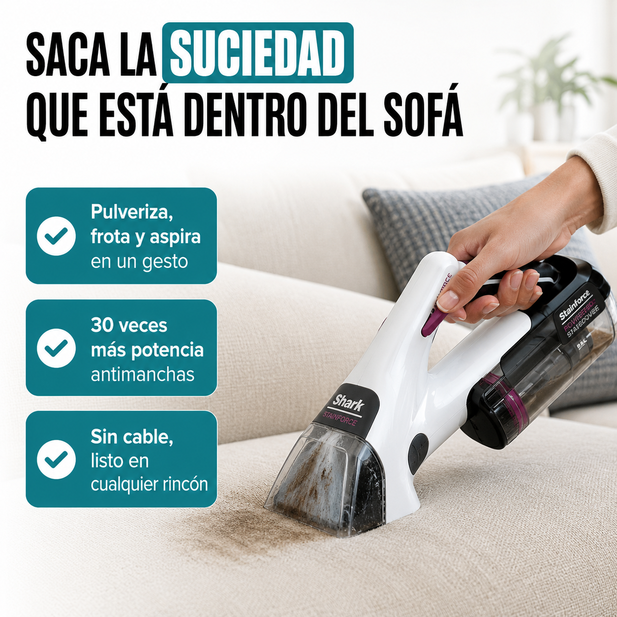 Shark StainForce – Elimina las manchas que ya dabas por perdidas