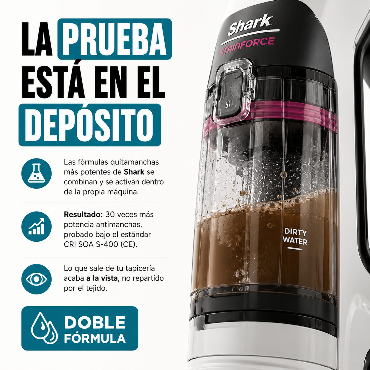 Shark StainForce – Elimina las manchas que ya dabas por perdidas